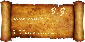 Bobok Zoltán névjegykártya