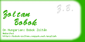 zoltan bobok business card